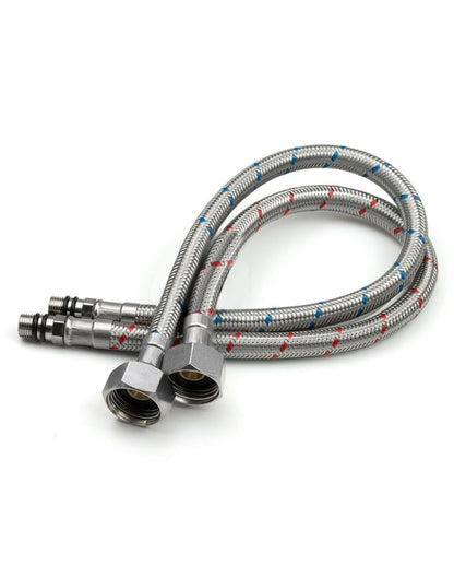 Bright Water Filters - 600mm Flexi Tap Hoses – Pair, M10 to G½ British Standard Pipe