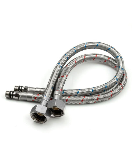 Bright Water Filters - 600mm Flexi Tap Hoses – Pair, M10 to G½ British Standard Pipe