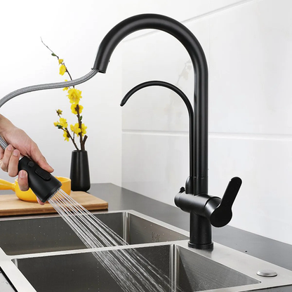 Bright Water Filters - V-3E Under-Sink Water Filter with 3-Way Tap – Black