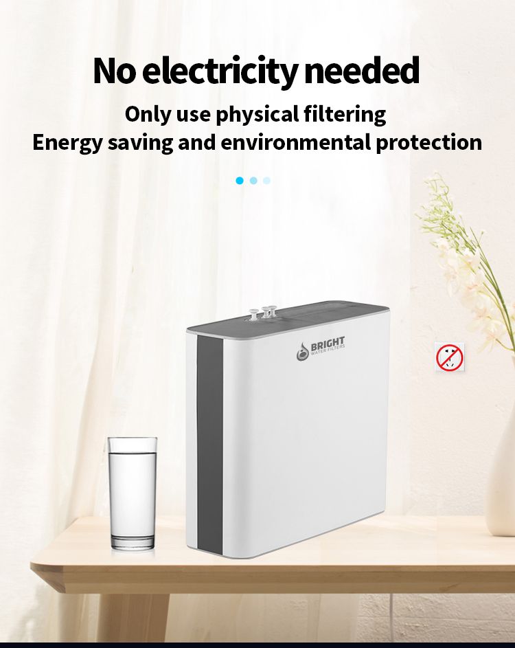Bright Water Filters - V-3E Under-Sink Water Filter with 3-Way Tap – Brushed Chrome