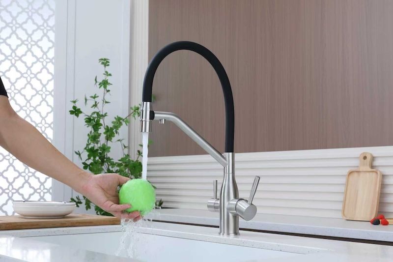 Bright Water Filters - Magnetic 3-Way Filtered Water Tap – Stainless Steel Pull-Out