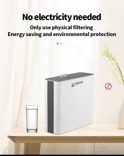 Bright Water Filters - V-3E Under-Sink Water Filter with Magnetic Pull-Out Tap – Brushed Chrome