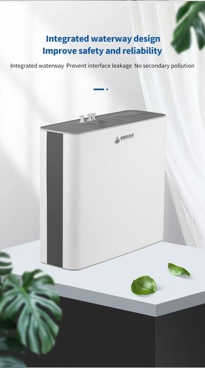 Bright Water Filters - V-3E Under-Sink Water Filter with Magnetic Pull-Out Tap – Brushed Chrome