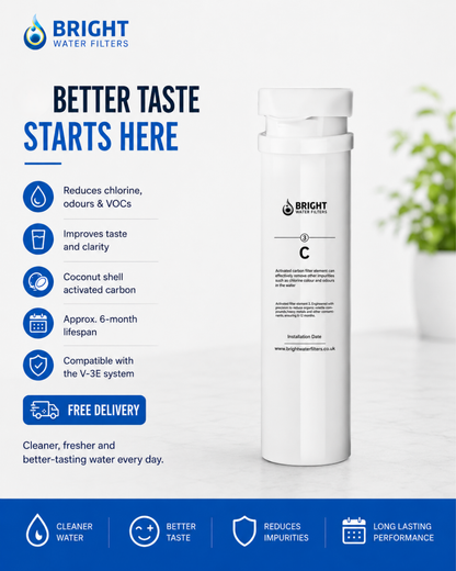 Bright Water Filters - V-3E Under-Sink Water Filter System with Tap