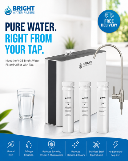 Bright Water Filters - V-3E Under-Sink Water Filter System with Tap