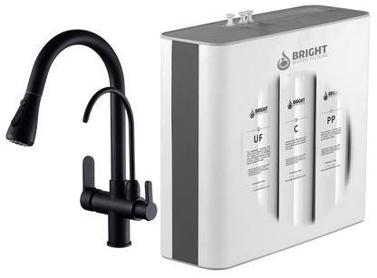 Bright Water Filters - V-3E Under-Sink Water Filter with 3-Way Tap – Black